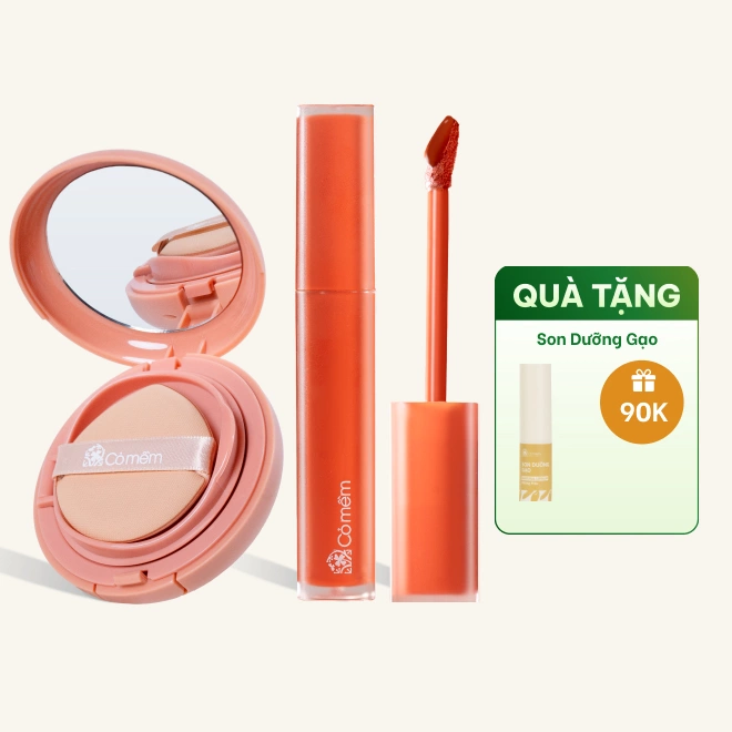 Trọn Bộ Combo Makeup Trang Điểm Son Kem Phấn Nước Kem Trang Điểm Thuỷ Tinh