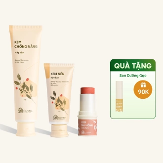 Combo Trang điểm 3 bước (Kem chống nắng + Kem nền + Kem má)