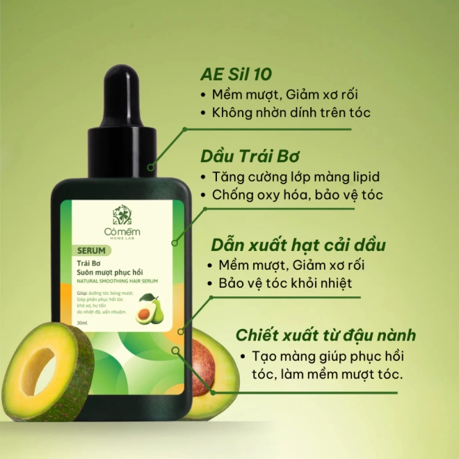 Serum Dưỡng Tóc Trái Bơ Suôn Mượt Phục Hồi