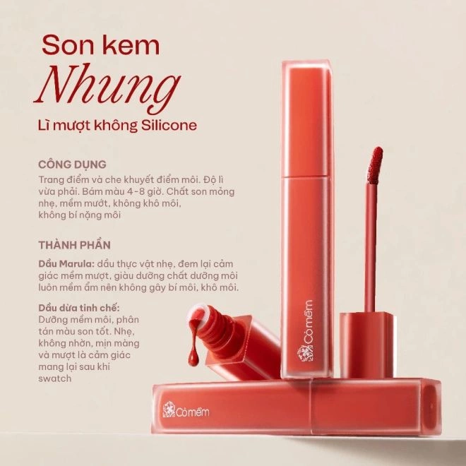 [SET QUÀ TẶNG] Combo Son Kem Và Son Dưỡng Thiên Nhiên Cỏ Mềm