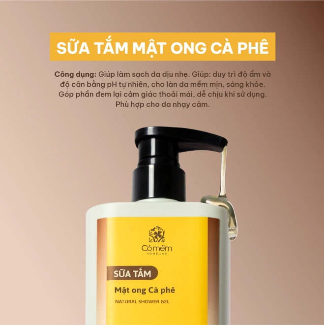 Sữa Tắm Mật Ong Cà Phê Làm Sạch Da