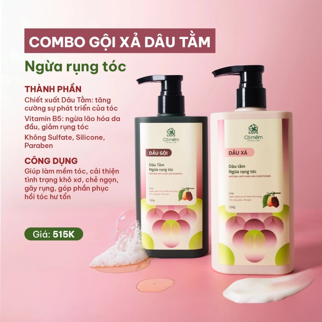 Combo 2 Sản Phẩm Chăm Sóc Tóc Suôn Mượt An Toàn Từ Thiên Nhiên