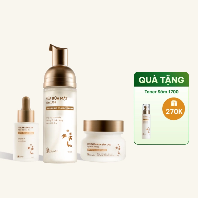 Bộ chăm sóc da Sâm 1700 3 bước
