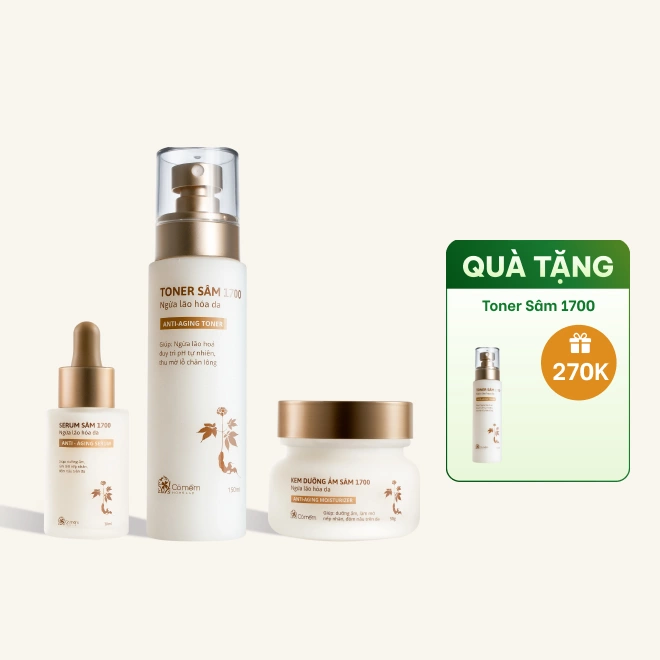 Bộ chăm sóc da Sâm 1700 3 bước