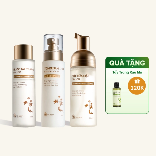 Bộ chăm sóc da Sâm 1700 3 bước