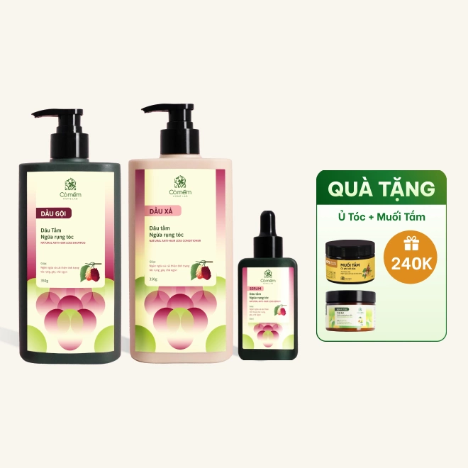 Bộ Chăm Sóc Tóc Ngăn Ngừa Rụng Tóc Dâu Tằm
