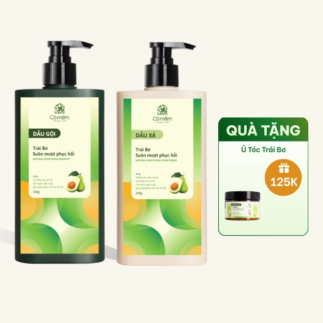 Combo Gội Xả Ủ Suôn Mượt Phục Hồi Trái Bơ