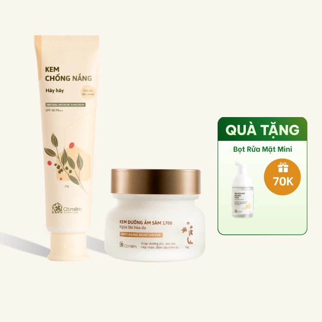 Combo Chăm Sóc Da Dưỡng Ẩm Và Kem Chống Nắng Cho Mọi Loại Da