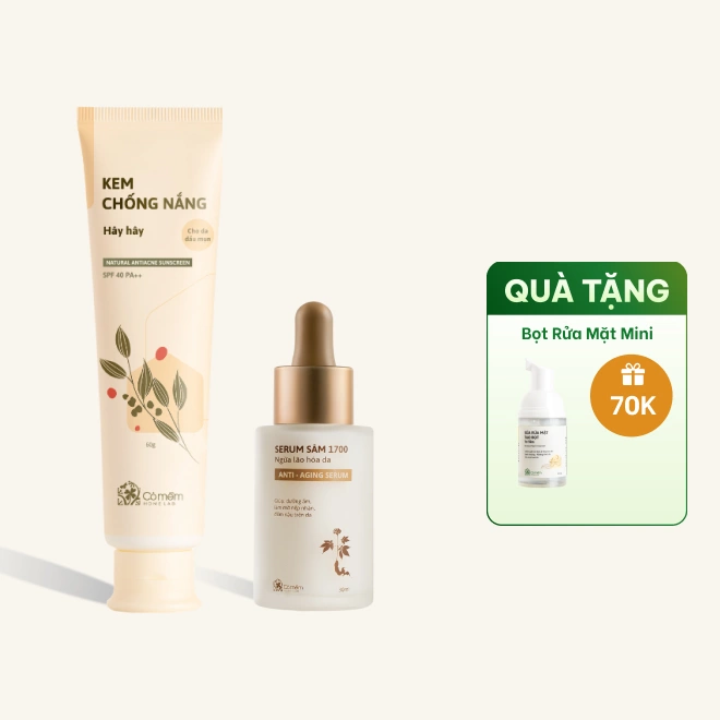 Combo Chăm Sóc Da Serum Và Kem Chống Nắng Cho Mọi Loại Da