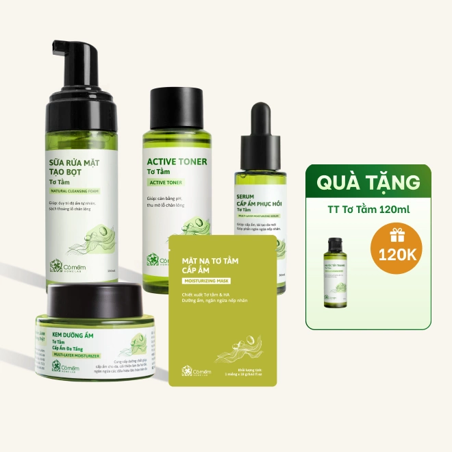 Combo chăm sóc da Tơ Tằm 5 bước
