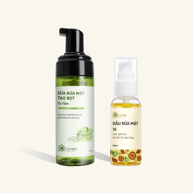 Combo Rửa mặt sạch sâu Tơ tằm - Double Cleansing từ thiên nhiên