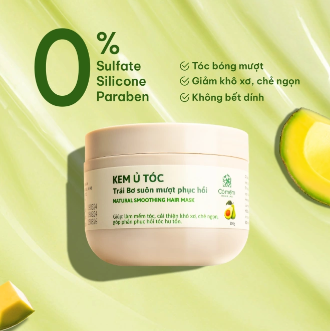 Kem ủ tóc phục hồi tóc mềm mượt Trái Bơ 200g