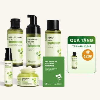 Trọn Bộ Chăm Sóc Da Dầu Mụn Chiết Xuất Rau Má Trọn Bộ Chăm Sóc Da Dầu Mụn Chiết Xuất Rau Má