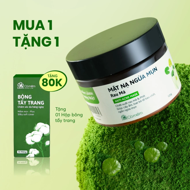 Mặt nạ ngừa mụn Rau Má