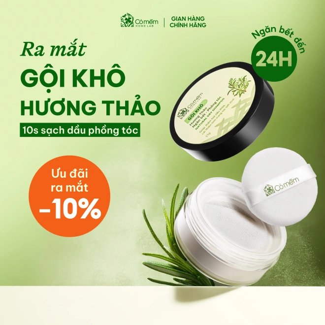 Gội Khô Hương Thảo Ngăn Bết Giúp Phồng Tóc