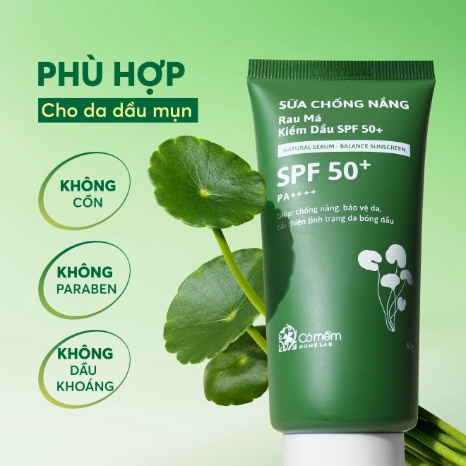 Sữa Chống Nắng Rau Má Kiềm Dầu SPF 50+ PA++++