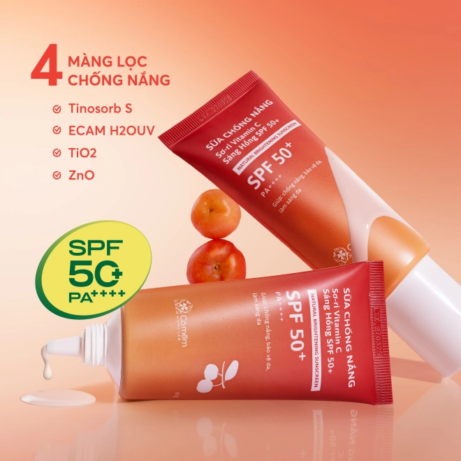 Sữa Chống Nắng Sơ-ri Vitamin C Sáng Hồng SPF 50+ PA++++