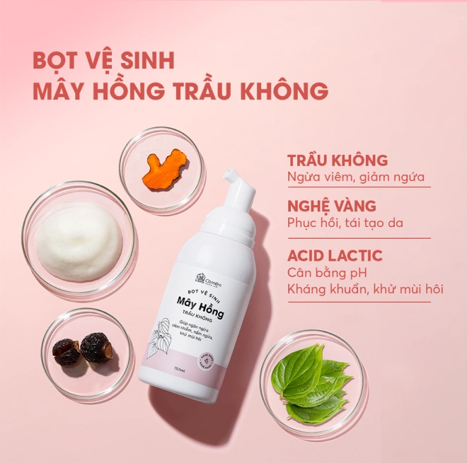 Bọt Vệ Sinh Mây Hồng Trầu Không