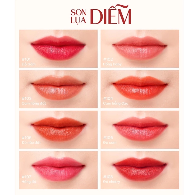 Combo Son Lụa Diễm và Son Dưỡng Môi