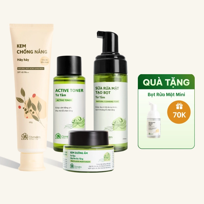 Combo Dưỡng Da Tơ Tằm & Kem Chống Nắng Hây Hây