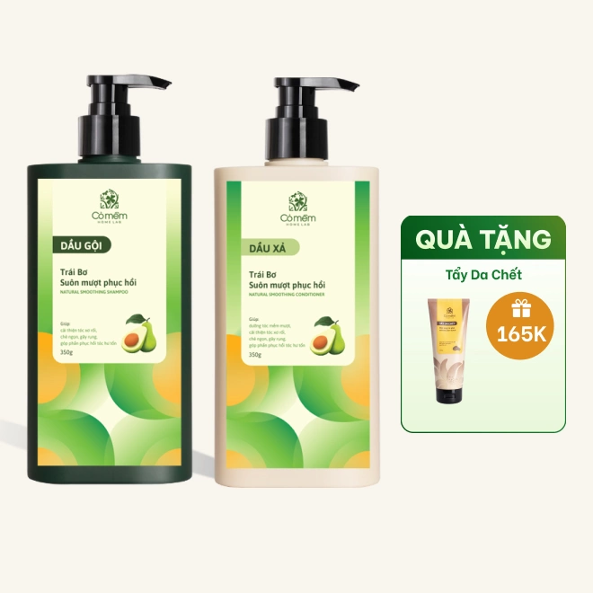 Combo Gội Xả Ủ Suôn Mượt Phục Hồi Trái Bơ