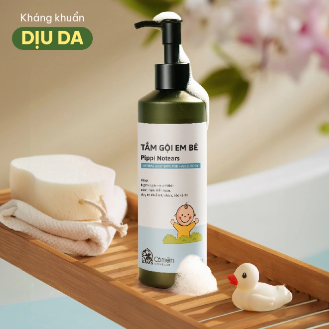 Sữa tắm gội em bé Pippi Notears (Không cay mắt)