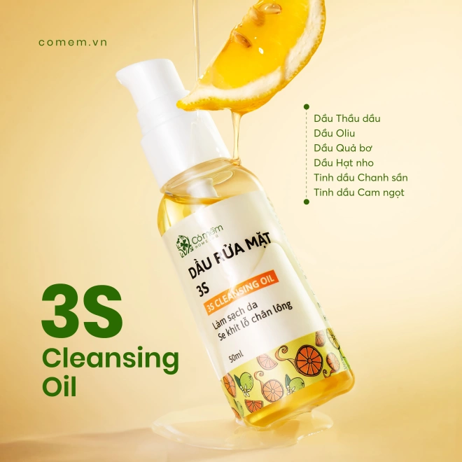 Dầu rửa mặt 3S - Cho da sạch, sáng, se