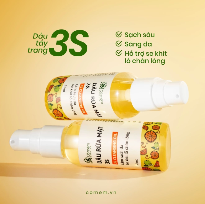 Dầu rửa mặt 3S - Cho da sạch, sáng, se