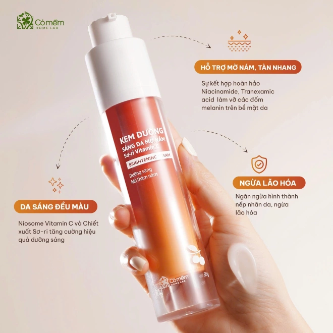 Kem dưỡng sáng da mờ nám Sơ-ri Vitamin C