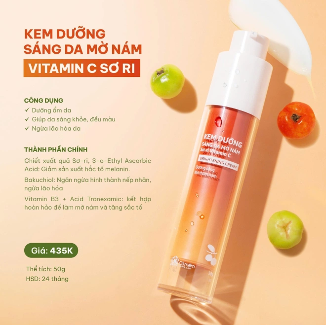 Kem dưỡng sáng da mờ nám Sơ-ri Vitamin C