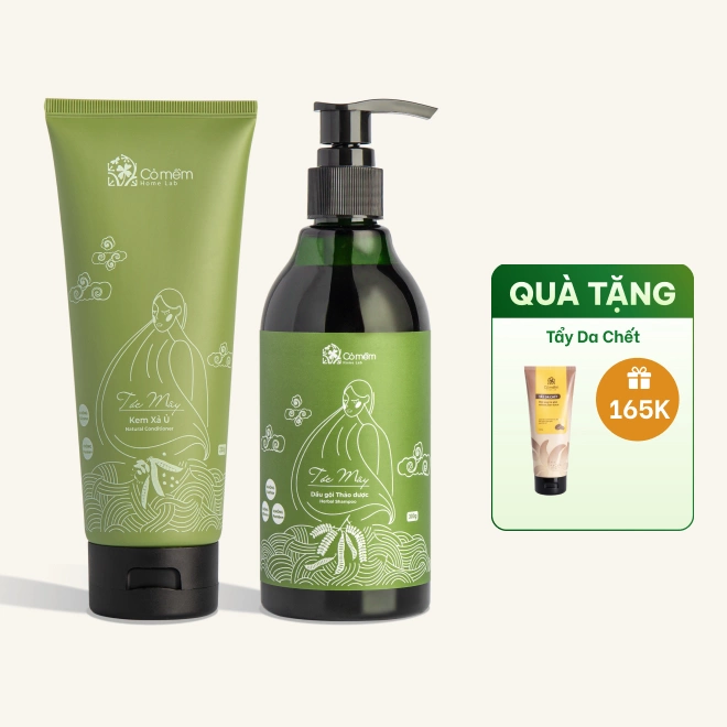 Combo Gội xả thảo dược Tóc Mây - Tóc khỏe từ gốc, giảm gãy rụng