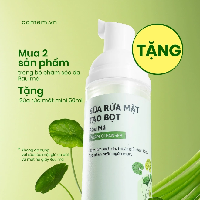 Combo 3 bước làm sạch chiết xuất Rau Má cho da dầu