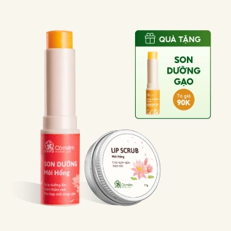 Combo dưỡng Hồng Môi (Lipscrub Môi Hồng + Son dưỡng Môi Hồng)