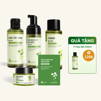 Bộ chăm sóc da chiết xuất Rau má dành cho da dầu mụn