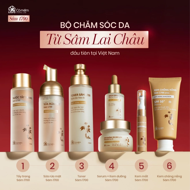 Bộ Chăm Sóc Da Chiết Xuất Sâm Ngừa Lão Hóa