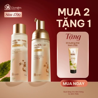 Bộ Đôi Làm Sạch Nước Tẩy Trang Và Sữa Rửa Mặt Sâm 1700