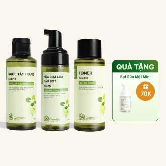 Combo 3 bước làm sạch chiết xuất Rau Má cho da dầu Combo 3 bước làm sạch chiết xuất Rau Má cho da dầu