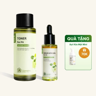 Combo Serum Kiềm Dầu Rau Má + Toner Rau Má