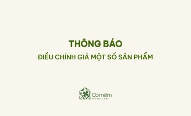 Thông báo điều chỉnh giá một số sản phẩm