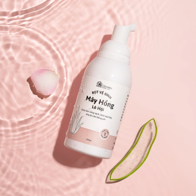 Bọt vệ sinh Mây Hồng Lô Hội