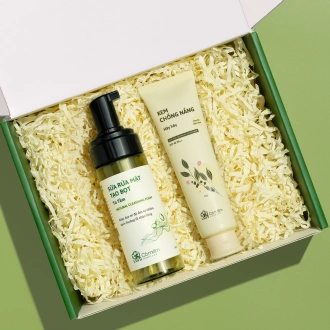 [SET QUÀ TẶNG] Combo Chăm Sóc Da Hai Bước Làm Sạch Và Bảo Vệ Da