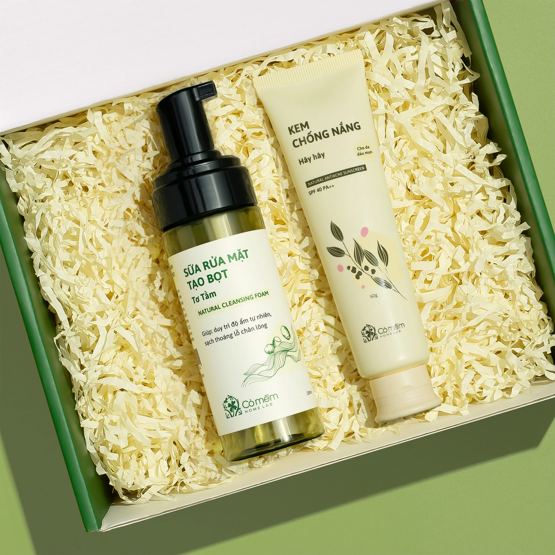 [SET QUÀ TẶNG] Combo Chăm Sóc Da Hai Bước Làm Sạch Và Bảo Vệ Da