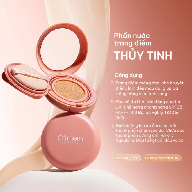 [SET QUÀ TẶNG] Combo Trang Điểm Tự Nhiên Phấn Nước Và Son Kem