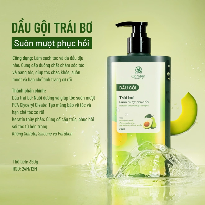 Dầu Gội Trái Bơ Suôn Mượt Phục Hồi