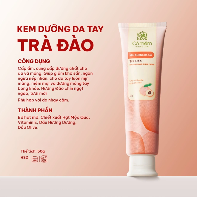[SET QUÀ TẶNG] Son Kem Nhung Và Kem Tay Trà Đào