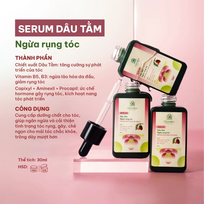 [SET QUÀ TẶNG] Bộ Chăm Sóc Tóc Ngăn Ngừa Rụng Tóc Dâu Tằm