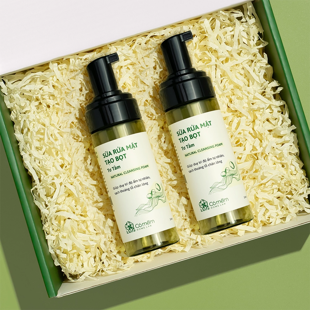 [SET QUÀ TẶNG] Bộ 2 Chai Sữa Rửa Mặt Tạo Bọt Sạch Sâu Tơ Tằm