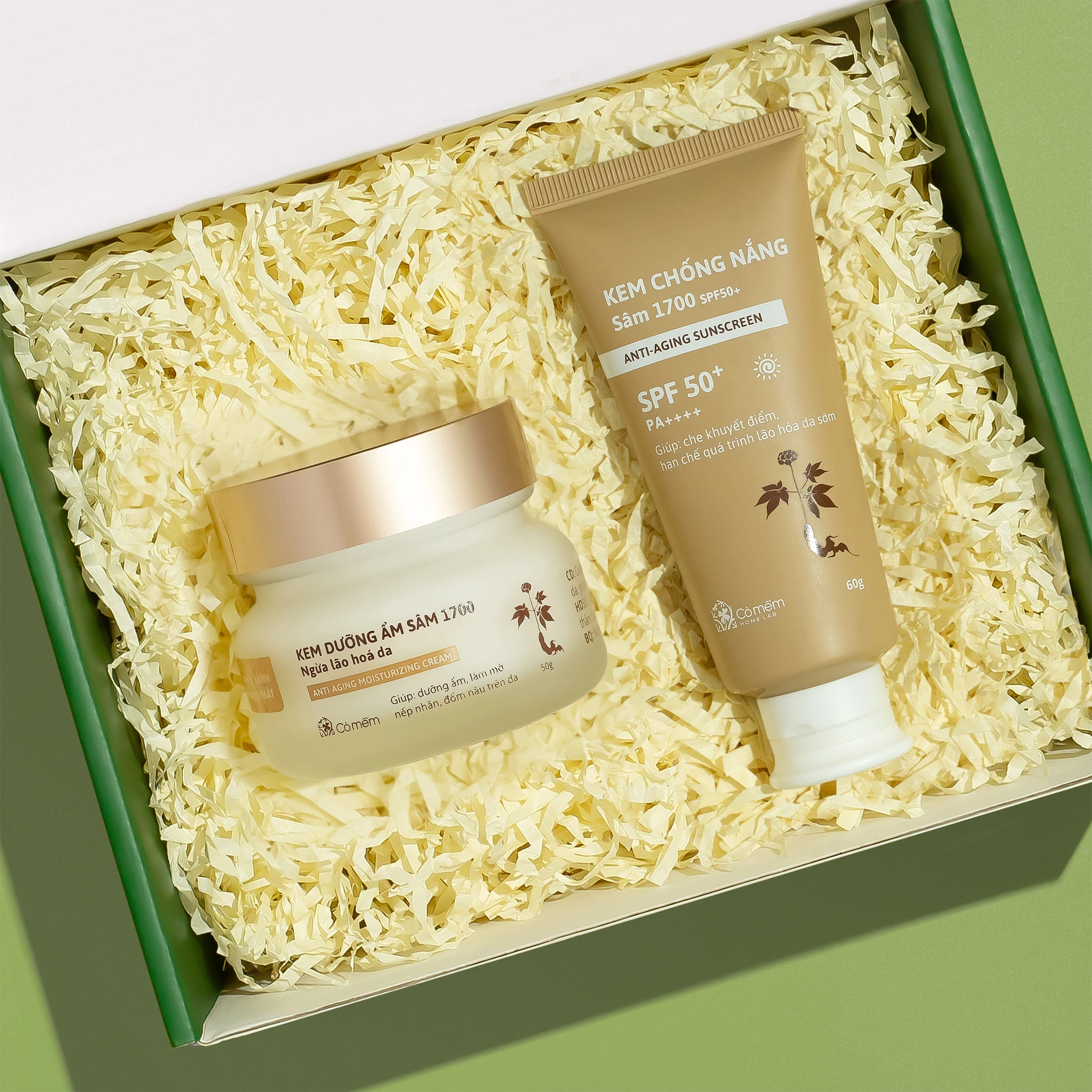 [SET QUÀ TẶNG] Kem Chống Nắng, Kem Dưỡng Sâm Ngừa Lão Hoá