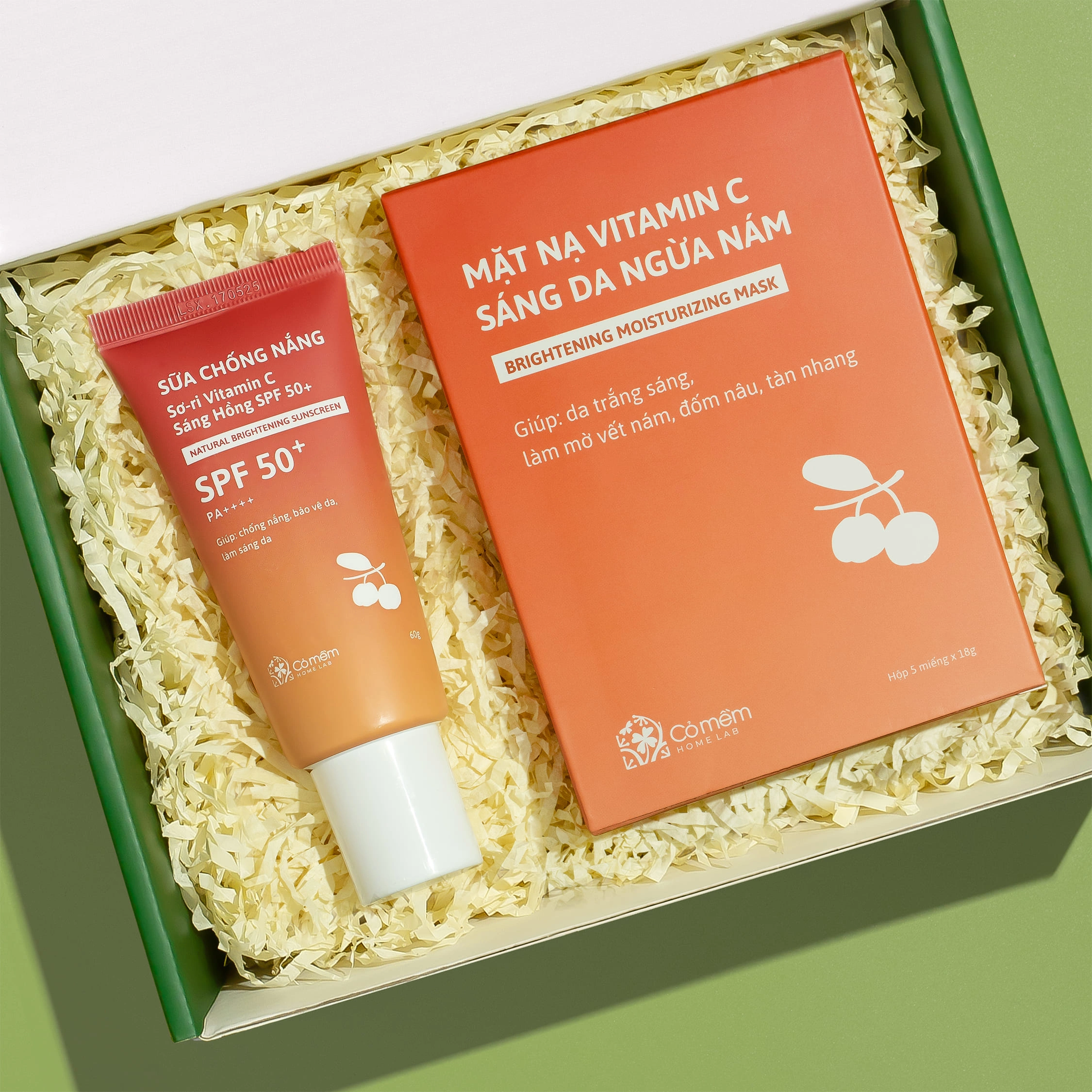 [SET QUÀ TẶNG] Sữa Chống Nắng Sơ- ri Và Bộ 5 Mặt Nạ Sáng Da