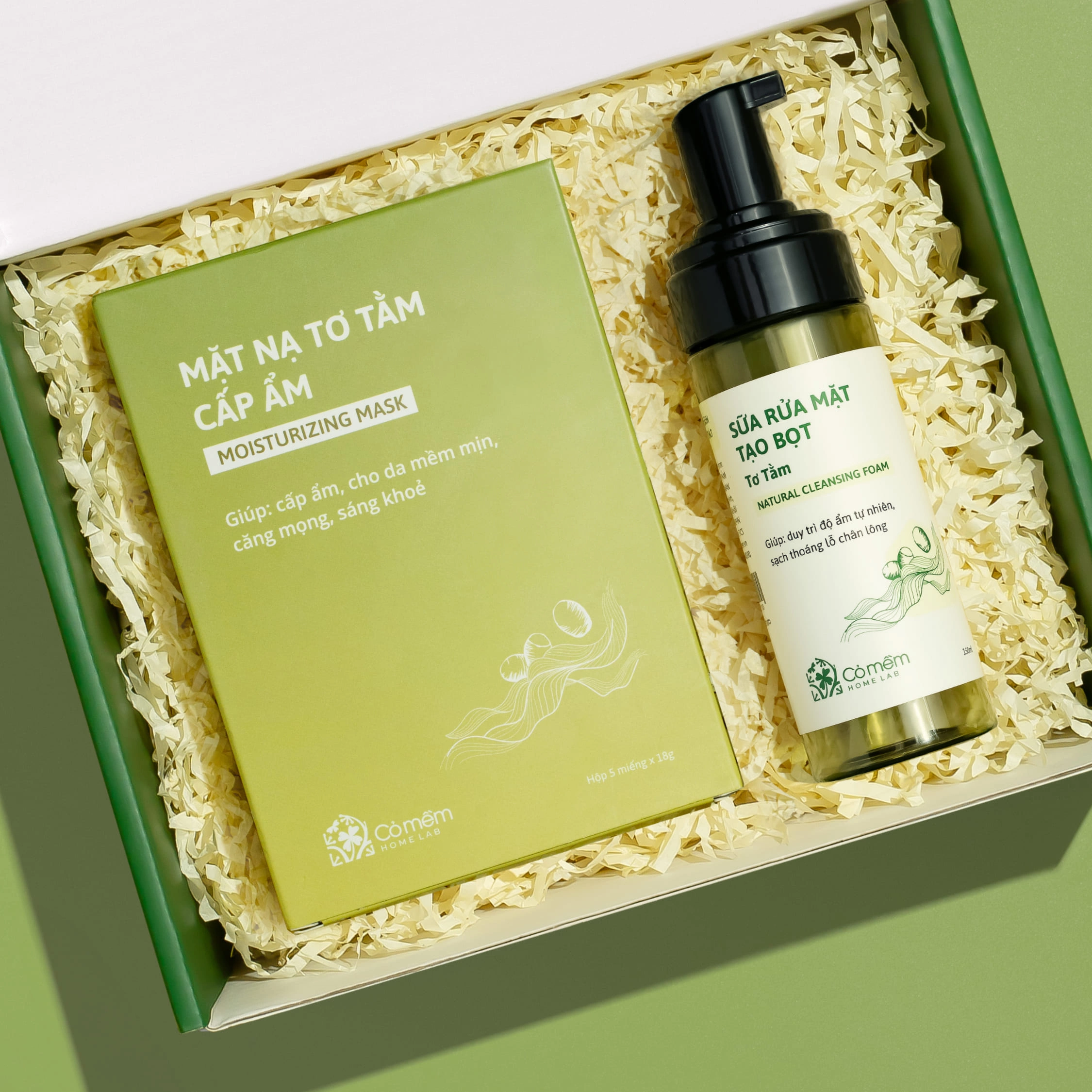 [SET QUÀ TẶNG] Sữa Rửa Mặt Tơ Tằm Và Bộ 5 Miếng Mặt Mạ Cấp Ẩm